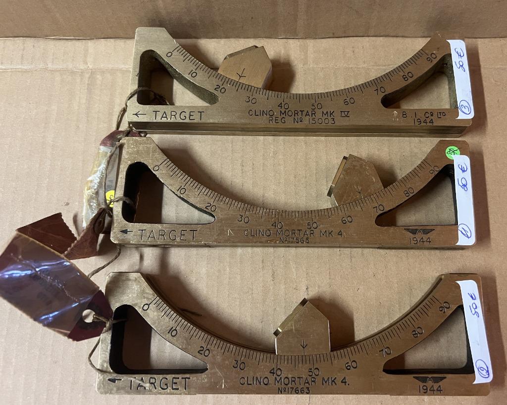 Uitverkoop - WO 2 Britse 3 inch Mortier Clinometer 1944 WD, Verzamelen, Ophalen of Verzenden, Landmacht, Overige typen