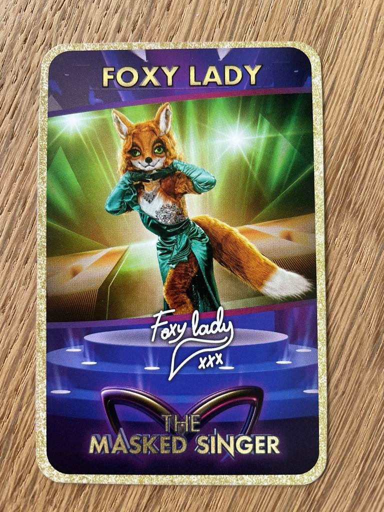 Verzamelkaart The Masked Singer Foxy Lady, Ophalen of Verzenden