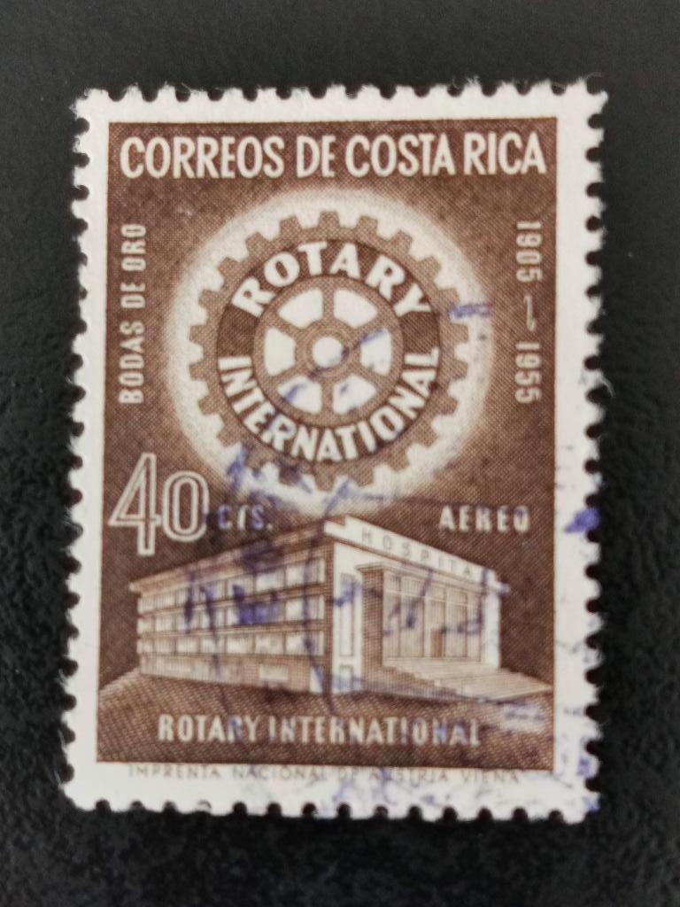 Costa Rica 1956 - Rotary International - hôpital, Enlèvement ou Envoi, Affranchi, Amérique centrale