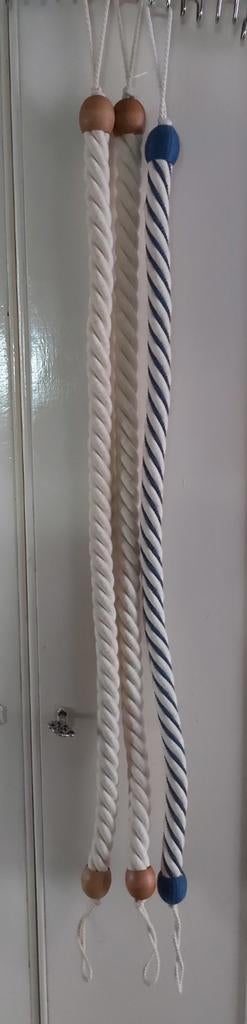 Lot de 3 embrasses ou cordon pour rideaux ,corde torsadé., Blauw, Corde torsadé, Ophalen of Verzenden, Zo goed als nieuw