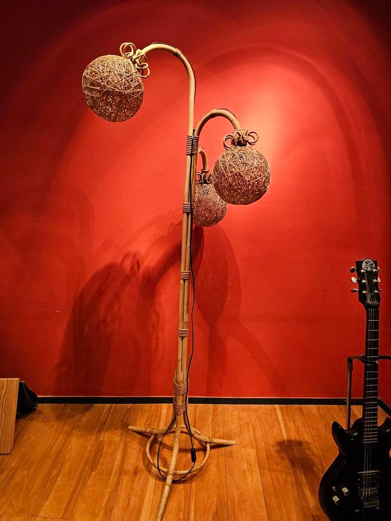 Rotan Vloerlamp 1950'S, Ophalen