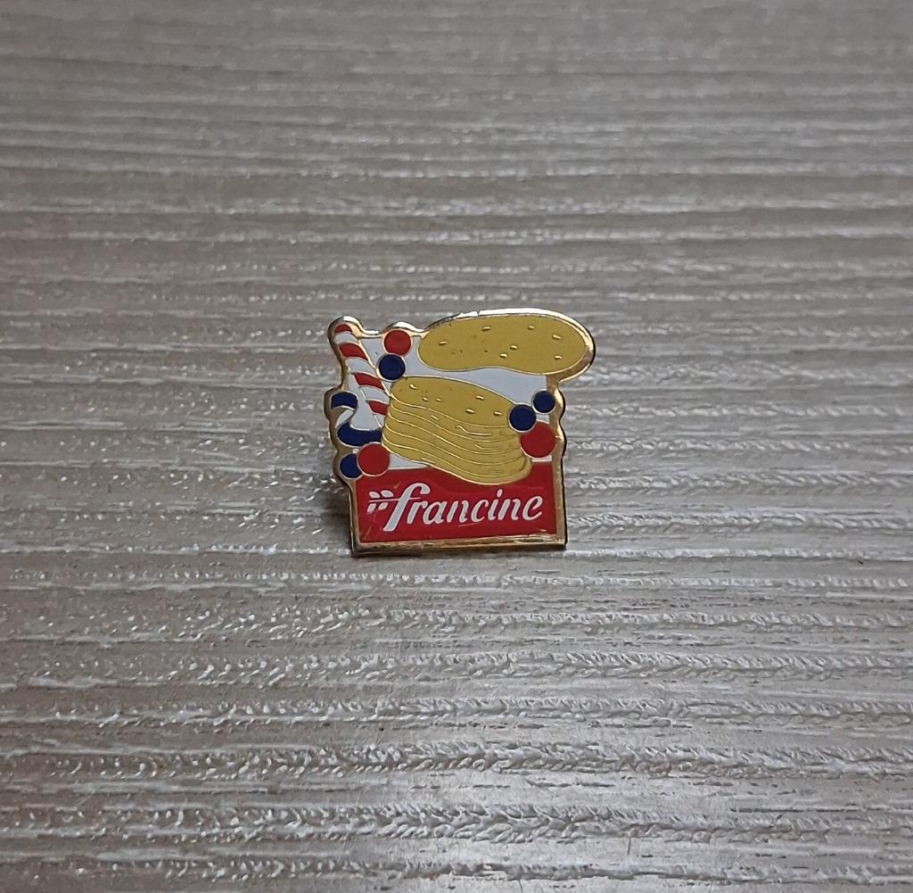 PIN - FRANCINE - FARINE - BLOEM - PANNENKOEKEN - CREPES, Envoi, Utilisé, Marque, Insigne ou Pin's