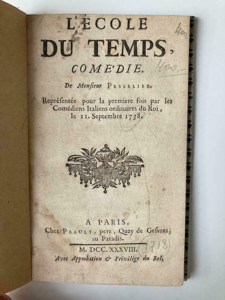 L'Ecole du Temps, comedie - Pesselier - 1738, Enlèvement ou Envoi