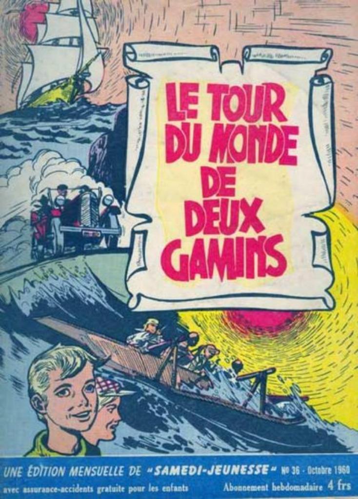 Samedi Jeunesse 36 le Tour du Monde de deux gamins, Une BD, Enlèvement ou Envoi, Utilisé