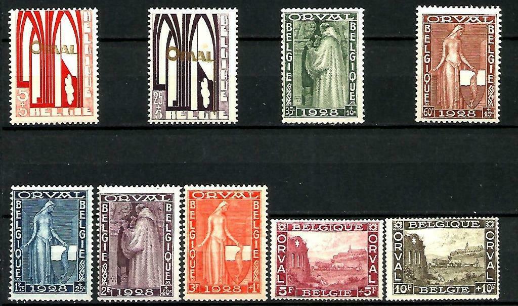 België 1928 "Eerste Orval" OBP 258/266**, Sans timbre, Enlèvement ou Envoi, Non oblitéré, Gomme originale