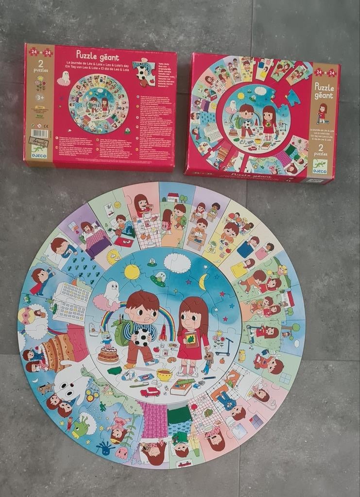 Djeco puzzels 24 + 24 stukken, Enlèvement, Utilisé