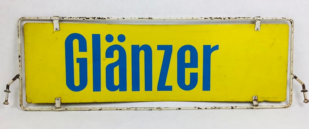 Panneau publicitaire métal Glänzer Artifil Theux Belgique, Enlèvement ou Envoi, Utilisé