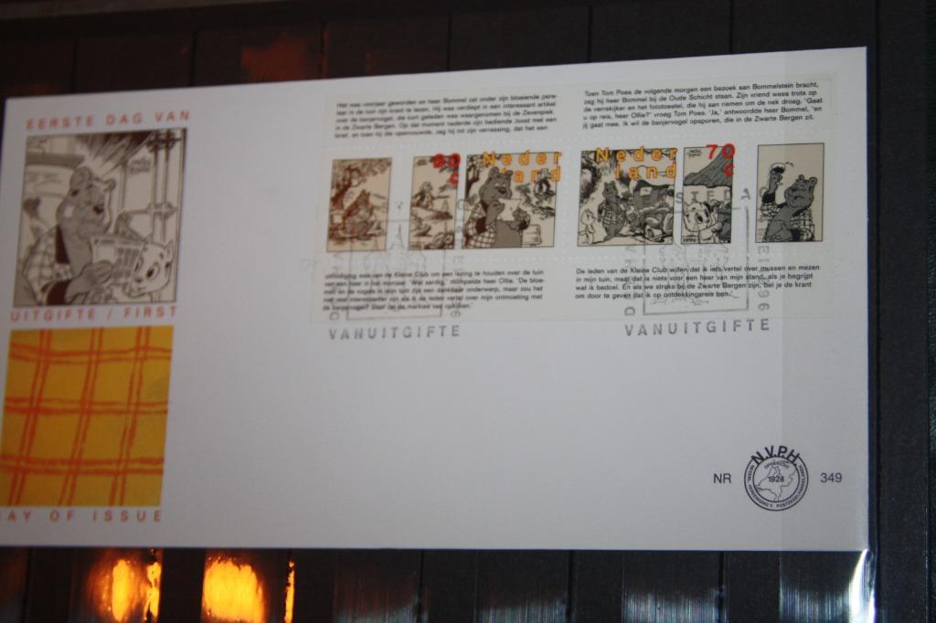 Tom Poes , Heer Bommel , FDC + extra het velletje 1996, Ophalen of Verzenden, Olivier B, Bommel en Tom Poes, Nieuw, Overige typen