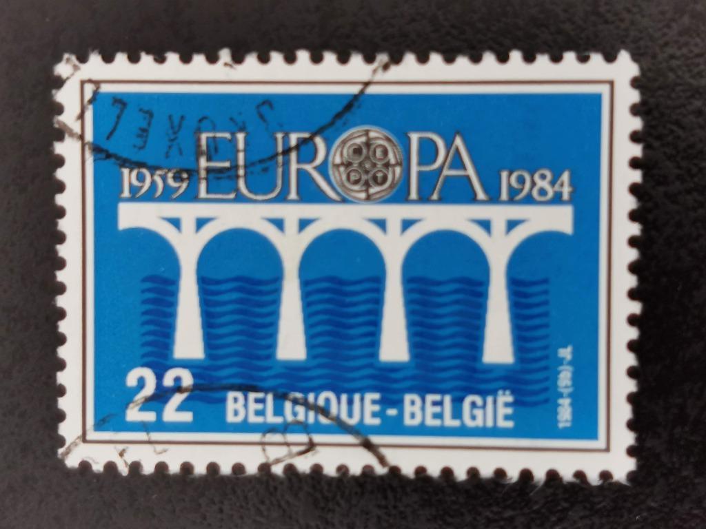 Belgie 1984 - Europa CEPT - bruggen, Postzegels en Munten, Postzegels | Europa | België, Ophalen of Verzenden, Gestempeld, Europa