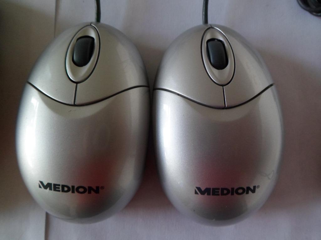 Optische muis Medion USB 2.0 , snoer lengte 1.4meter (2x), Computers en Software, Muis, Medion, Ophalen of Verzenden, Zo goed als nieuw