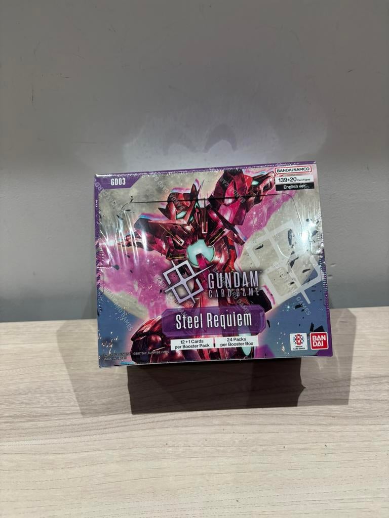 Steel Requiem (GD03) Booster Box Gundam Card Game, Hobby en Vrije tijd, Ophalen of Verzenden, Zo goed als nieuw, Booster