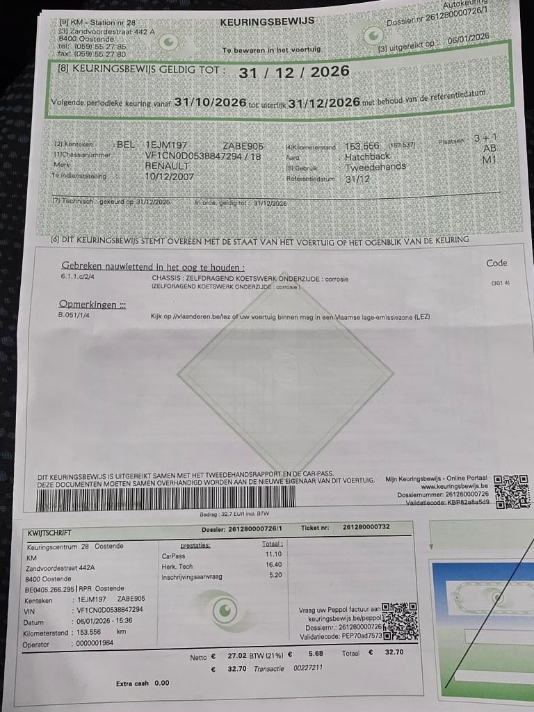 Auto, Autos, Renault, Rouge, Boîte manuelle, Particulier, Tissu