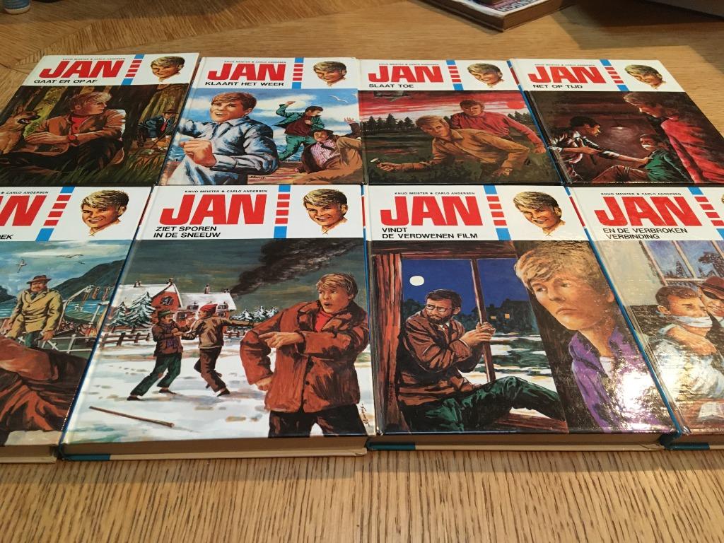 Vintage boekenreeks "Jan" - 8-delig - Heel goede staat, Ophalen of Verzenden, Gebruikt