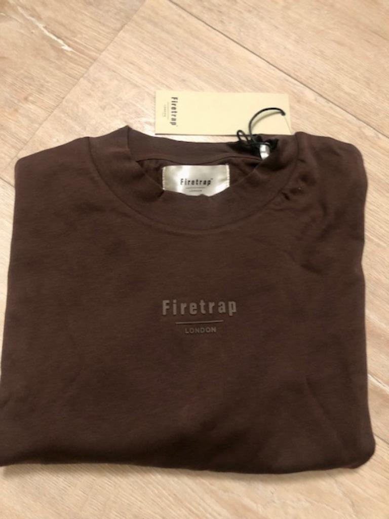 T-shirt oversize marron Firetrap S, Vêtements | Hommes, Enlèvement ou Envoi, Neuf, Taille 46 (S) ou plus petite, Brun