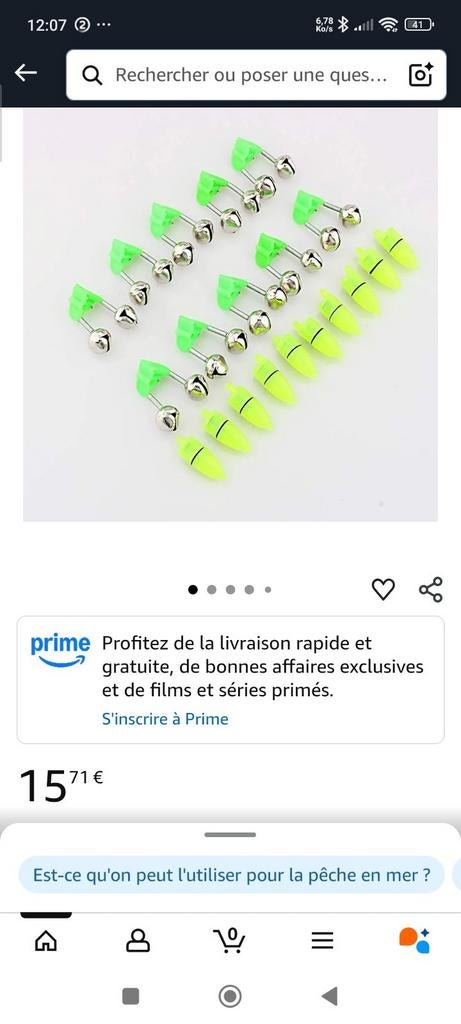 Pack de 10 Cloches pour Cannes à pêche, LED Light  (3 lots), Enlèvement ou Envoi, Neuf