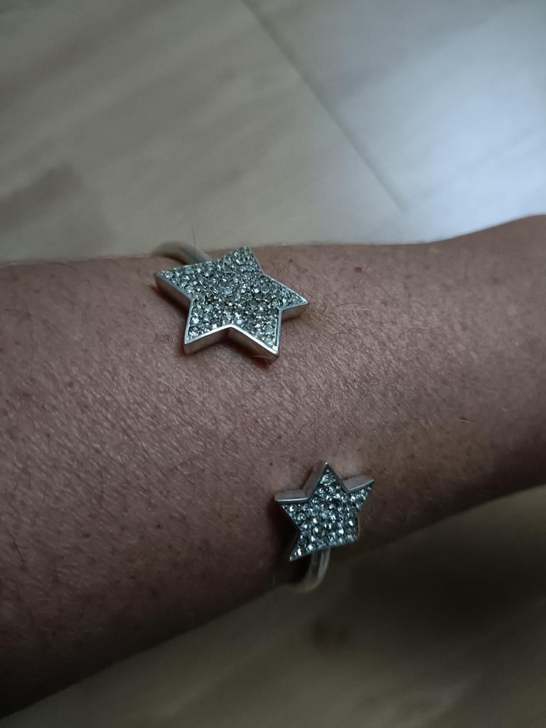 Bracelet semi-rigide avec étoiles en strass, Ophalen of Verzenden