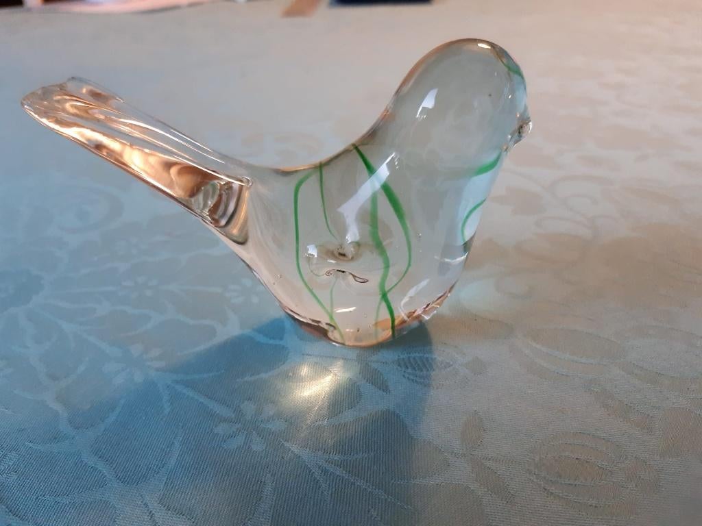 Oiseau décoratif - verre, Ophalen of Verzenden