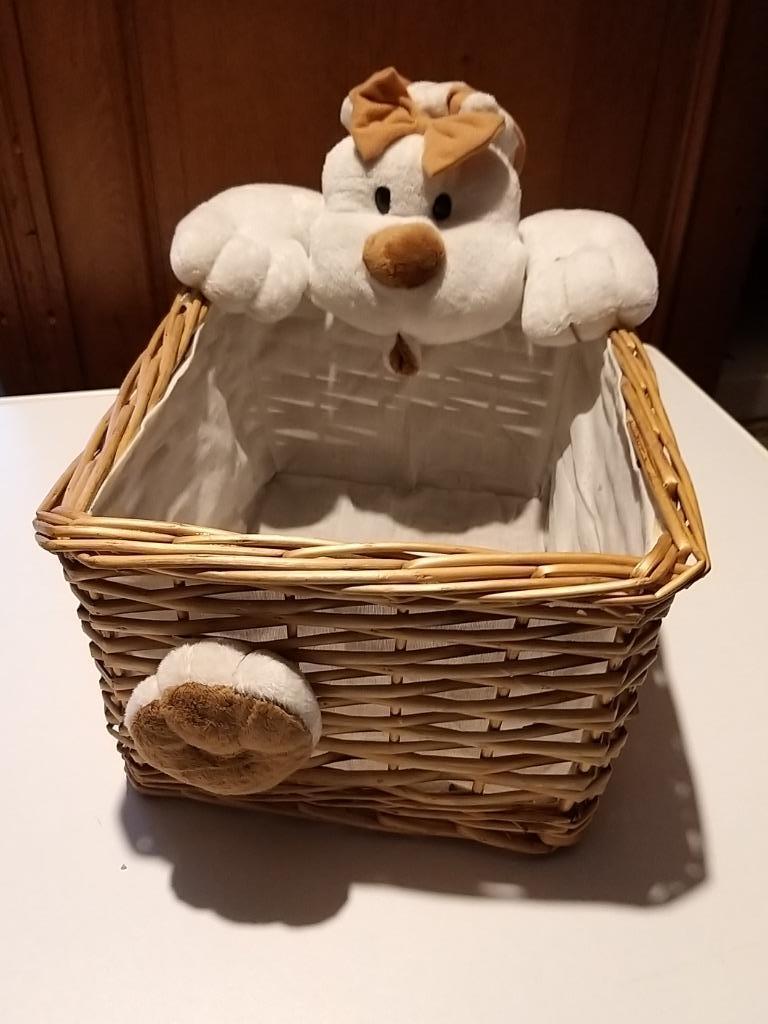 Mand met knuffel, Enlèvement ou Envoi, Comme neuf, Osier, Panier