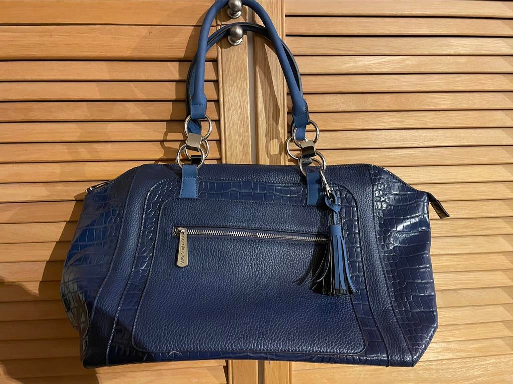 Caroline Biss handtas kleur blauw, Bijoux, Sacs & Beauté, Enlèvement ou Envoi, Comme neuf