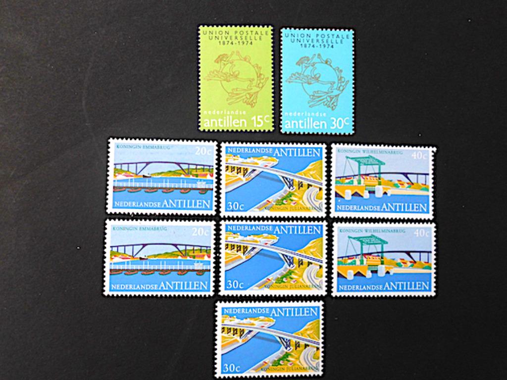 Nederlandse Antillen : 9 postzegels, Ophalen of Verzenden