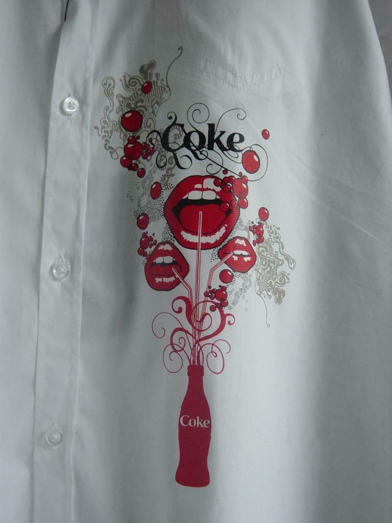 HEREN HEMD COKE COCA COLA, Enlèvement ou Envoi, Neuf, Blanc, Tour de cou 41/42 (L)