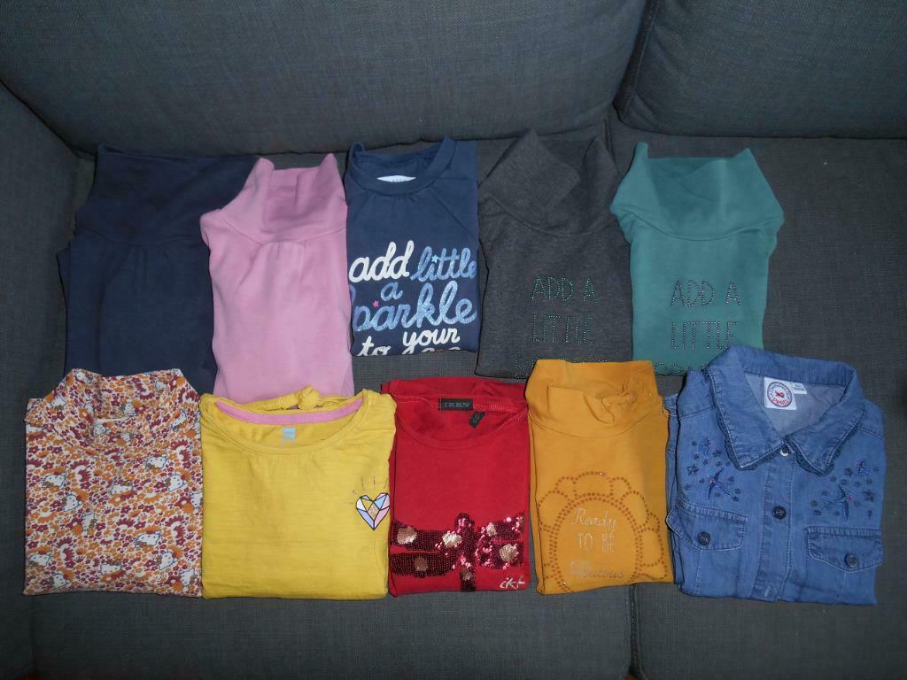 set van 14 ondersweaters met lange mouwen / T-shirts maat 4, Kinderen en Baby's, Kinderkleding | Maat 104, Gebruikt, Meisje, Shirt of Longsleeve