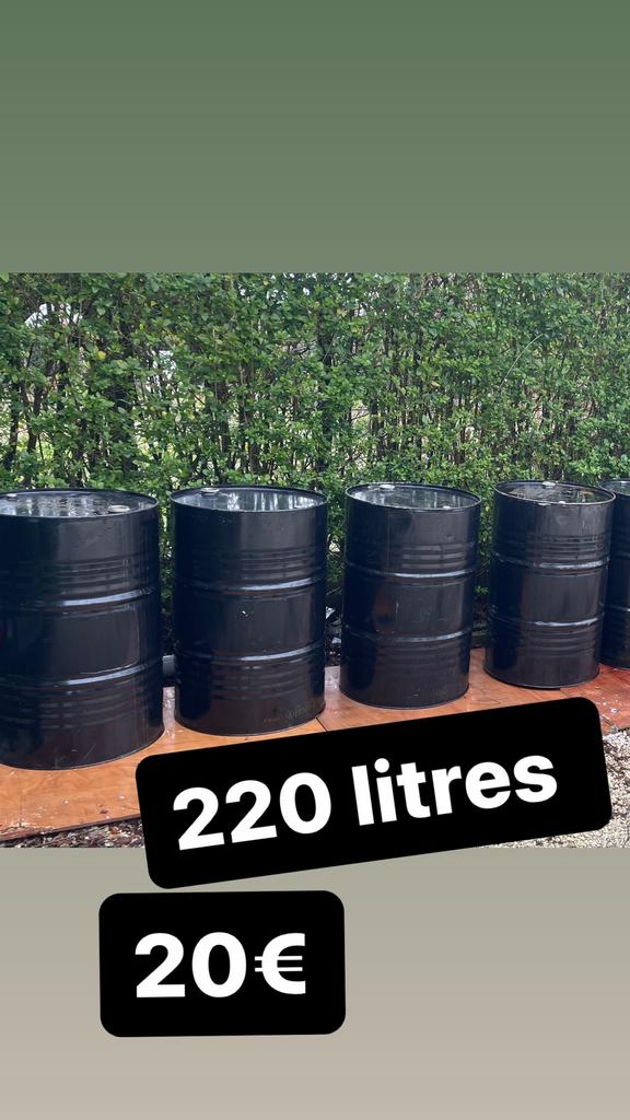 Zwart vat van 220 liter (veel andere modellen beschikbaar), Ophalen of Verzenden