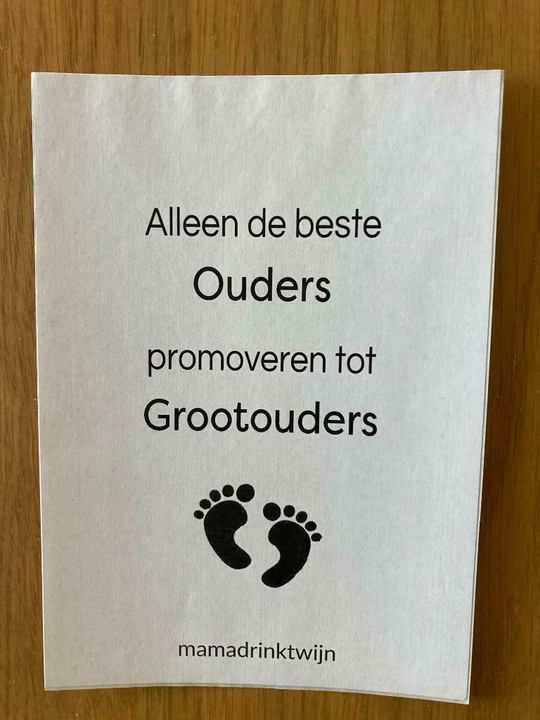 Wijnetiket voor originele zwangerschapsaankondiging, Ophalen of Verzenden, Nieuw