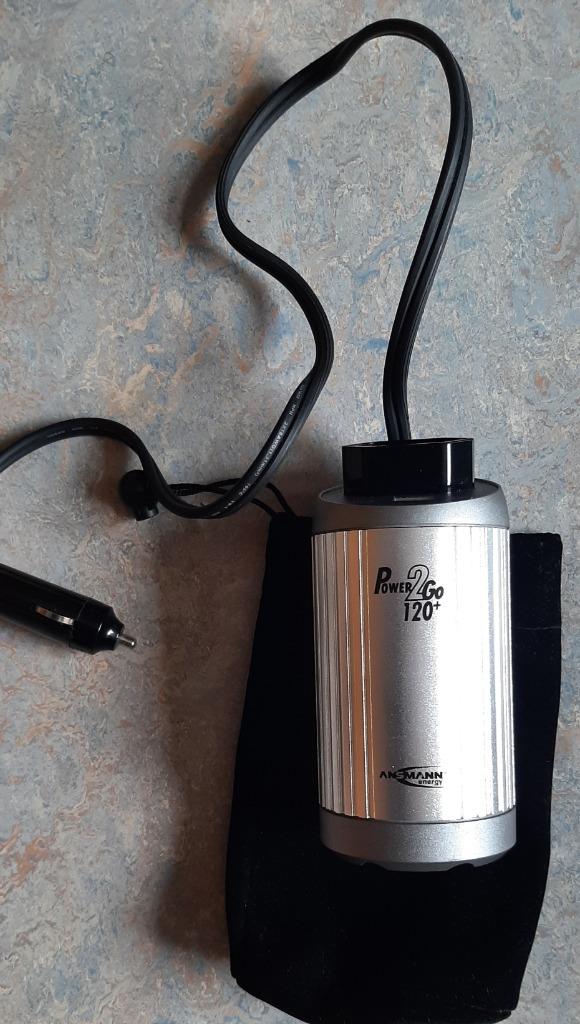 Spanningsomvormer  met zakje  POWER2GO 120+, Ophalen, Gebruikt