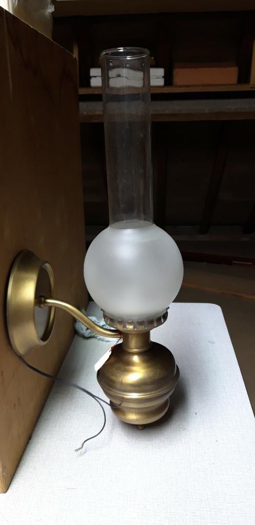 Wandlicht brons type olielamp, Antiek en Kunst, Ophalen of Verzenden