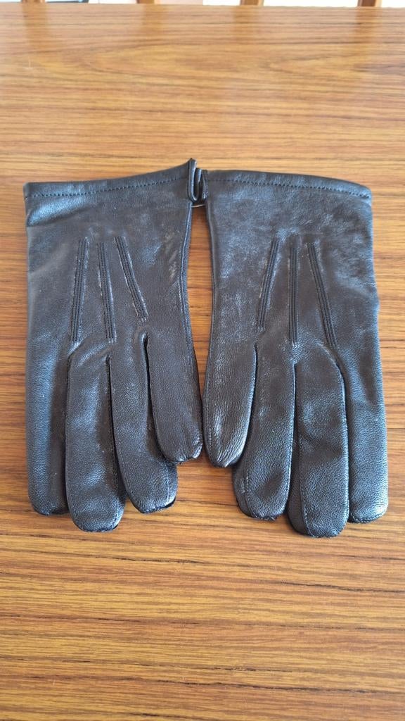 Gants en cuir, doublés, noirs, neufs, taille 8 et non utilis, Enlèvement ou Envoi, Armée de l'air, Vêtements ou Chaussures