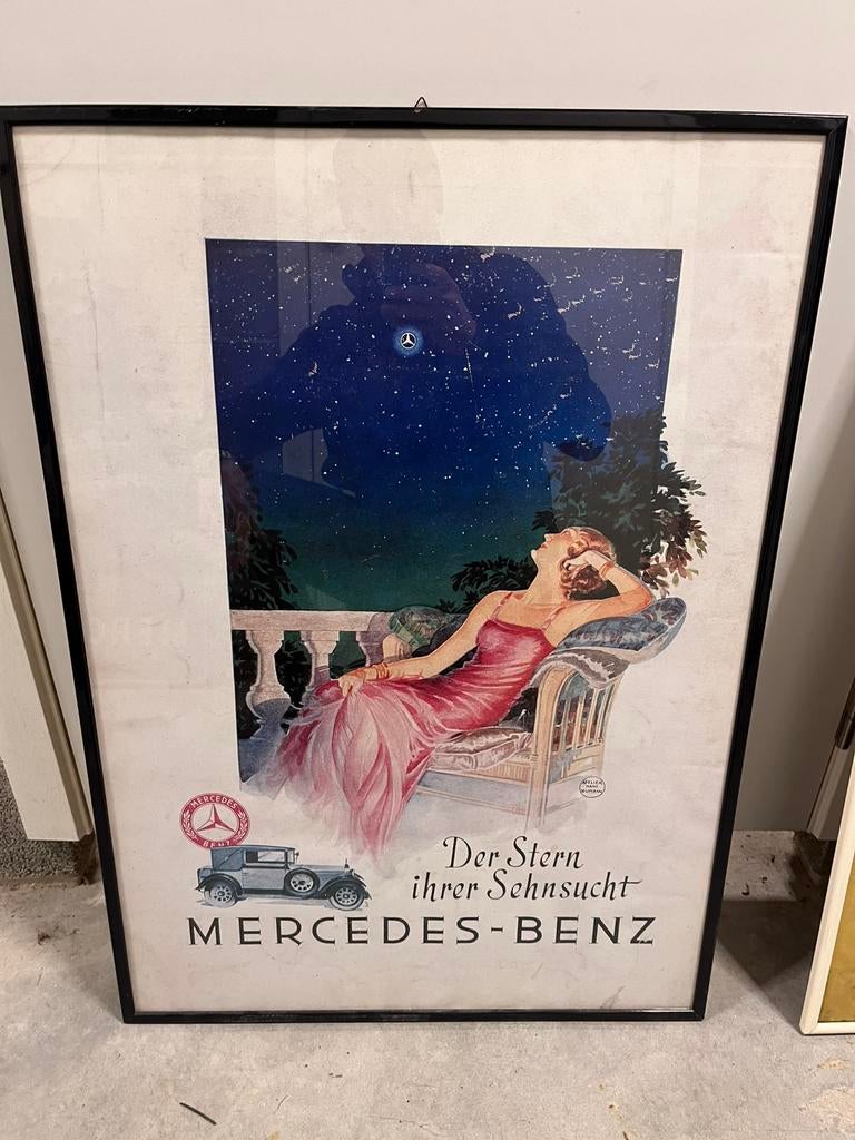 Originele Mercedes-prints uit de jaren 50/60, Ophalen, Zo goed als nieuw
