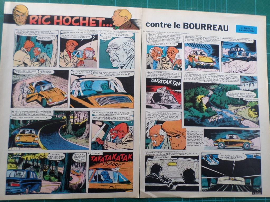 Ric Hochet - bandeau titre  R.H. contre le bourreau - 1970, Enlèvement ou Envoi, Autres personnages, Utilisé, Autres types