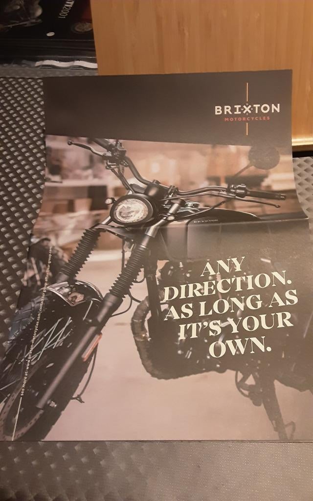 Brixton motorcycles gamma brochure, Enlèvement ou Envoi, Comme neuf