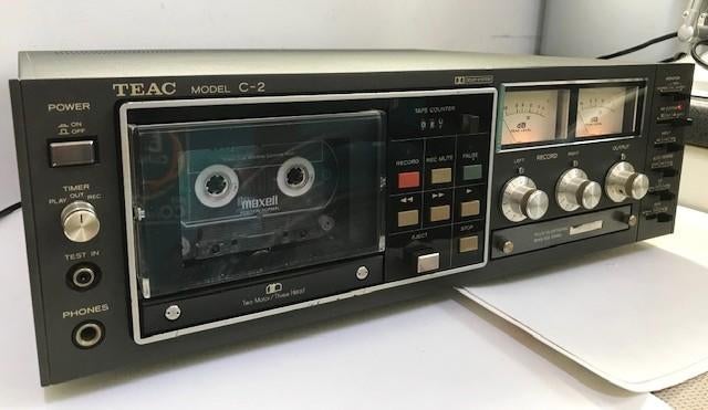 Platine cassette Teac C 2 vumètres 3 têtes analoge😎🎶🔊👌, Enlèvement ou Envoi, Simple, Autres marques, Commandes tactiles