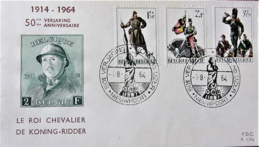 FDC- BELGIË- BEVRIJDING- ALBERT I, Enlèvement ou Envoi, Affranchi, Autres thèmes