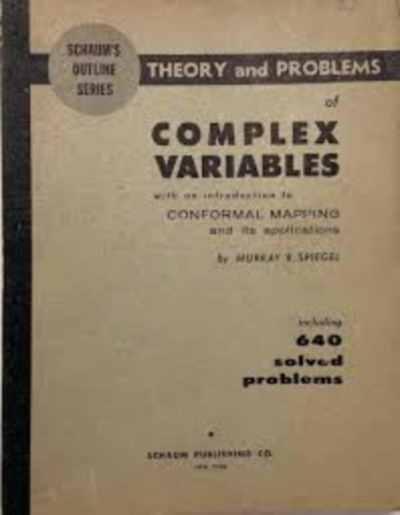 Theory/Problems of Complex Variables|Murray R. Spiegel, Livres, Enlèvement ou Envoi, Utilisé, Autres sujets/thèmes, Zie beschrijving