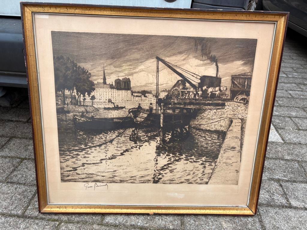 Houtskool tekening 50x60, Antiek en Kunst, Ophalen