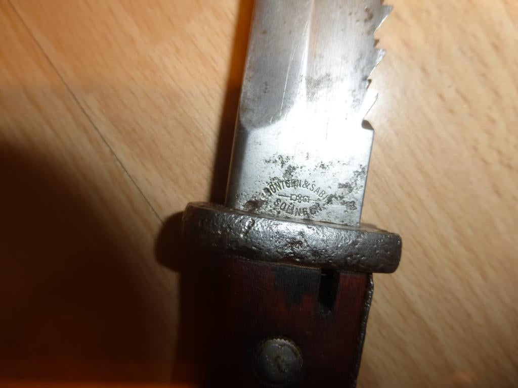 Bajonet Mauser 84/98 2e type zaagtanden ww1, Verzamelen, Verzenden, Landmacht, Mes of Dolk
