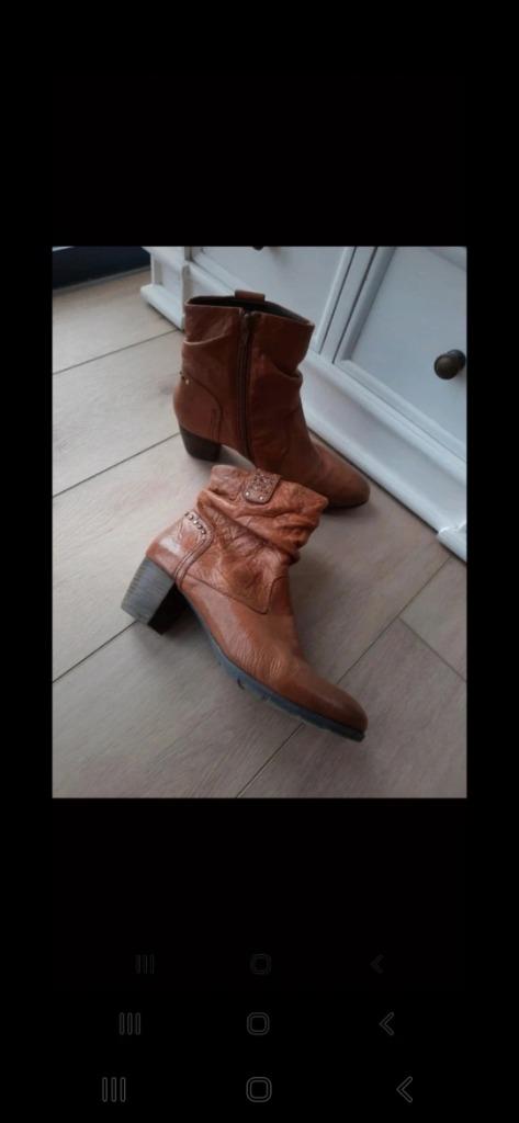 Bruine enkellaarsjes maat 40 Cognac, Kleding | Dames, Schoenen, ANDERE, Bruin, Lage of Enkellaarzen, Ophalen of Verzenden