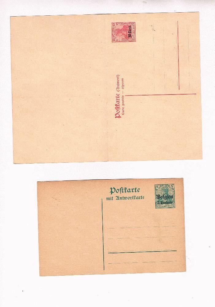 5 entiers guerre 1914/18 inutilisés, Sans timbre, Autre, Enlèvement ou Envoi, Non oblitéré