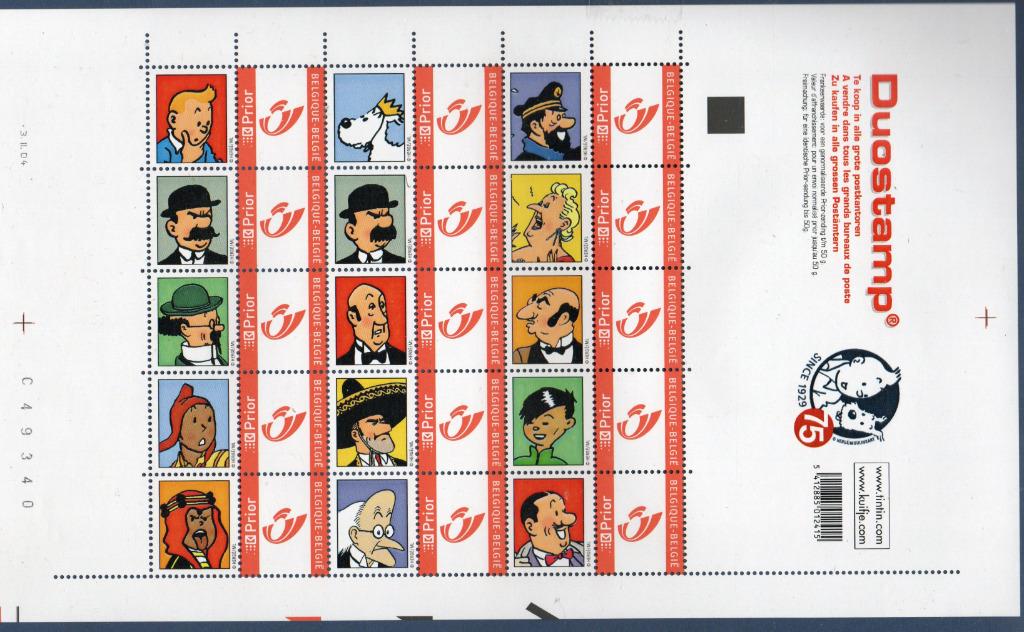 duostamps Tintin et ses amis / Kuifje (neufs xx), Enlèvement ou Envoi
