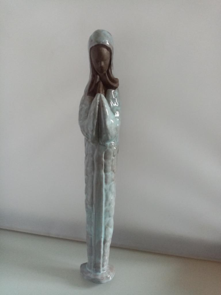 Statuette céramique murale Vierge Marie  P. Sersté 70s 28cm, Enlèvement