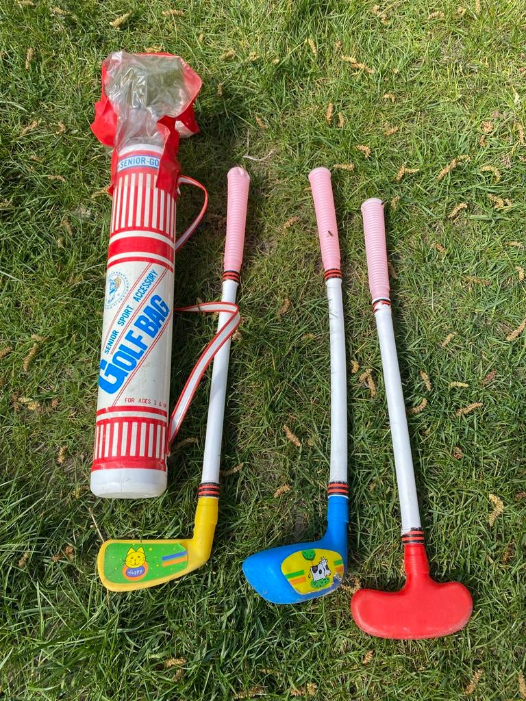 3 golfsticks in bag, speelgoed, Ophalen