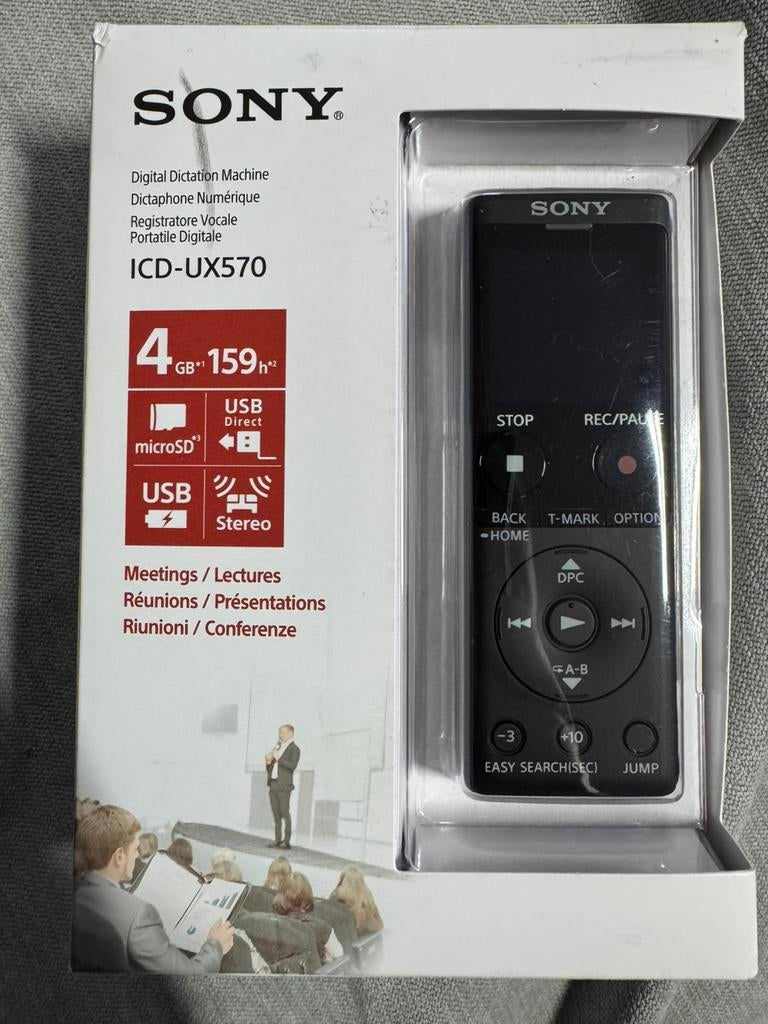 Sony ICD-UX570, Ophalen of Verzenden, Bandrecorder, Met stofkap