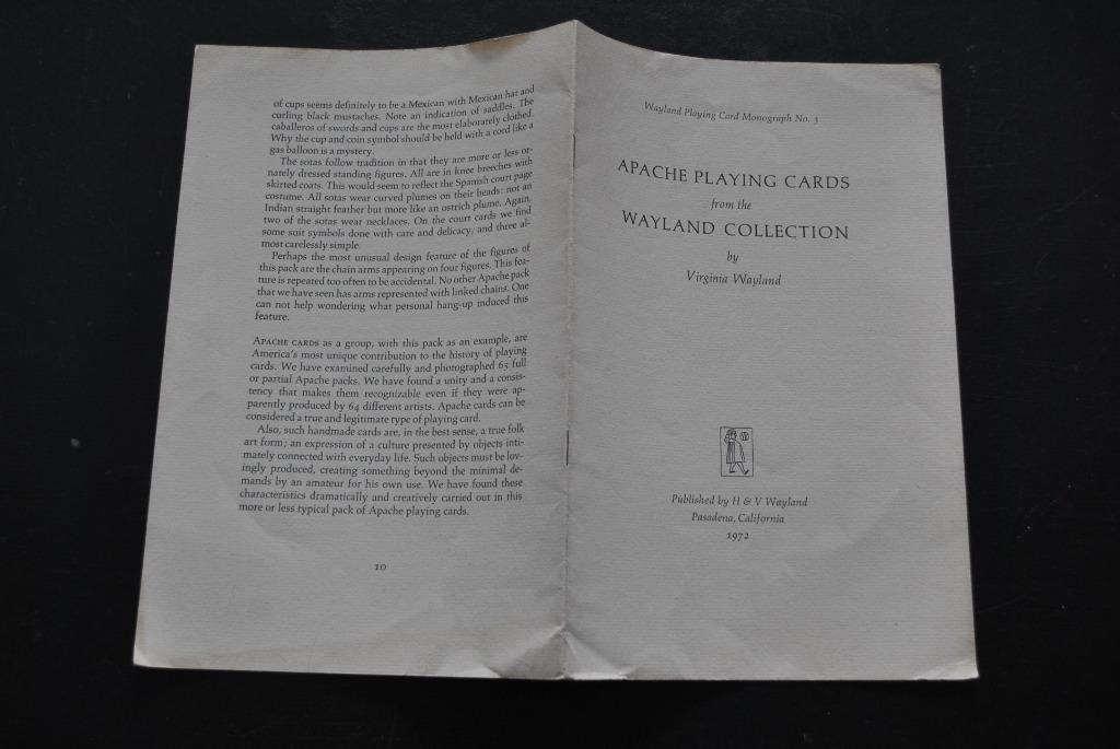 Apache playing cards from the Wayland Collection Scarce RARE, Collections, Enlèvement ou Envoi, Utilisé