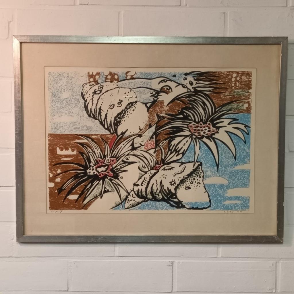 Renaat Saey (1913-1996) litho - Fantasia, Antiek en Kunst, Ophalen