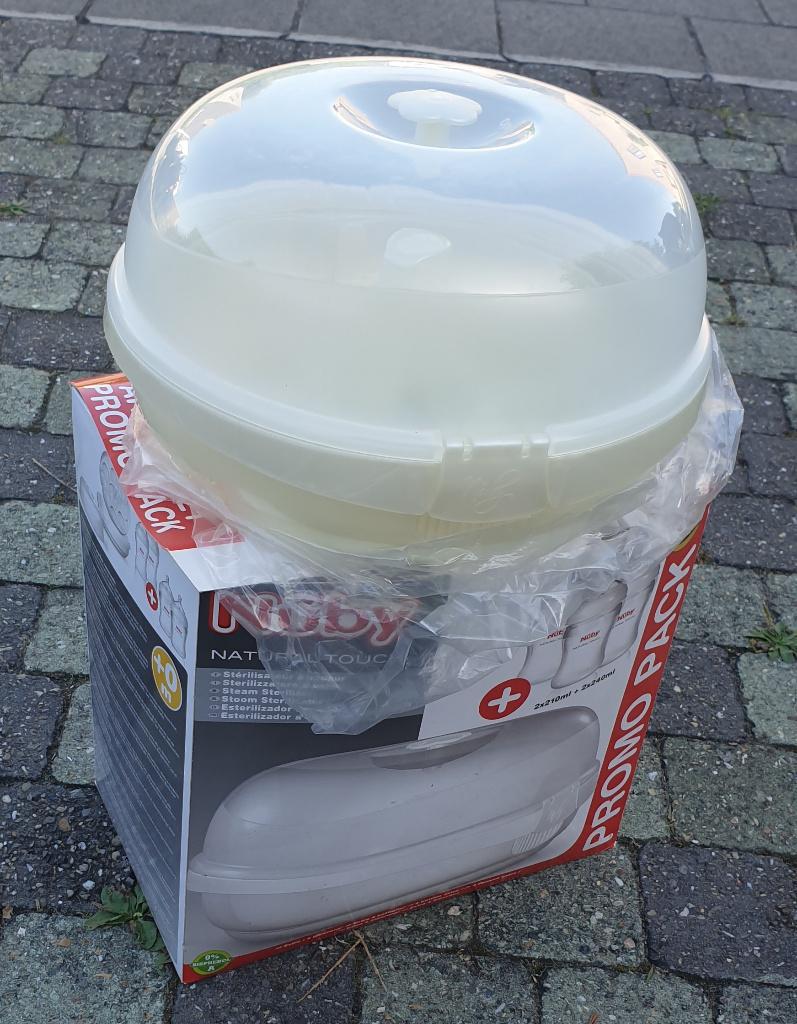 Nuby Papfles sterilisator natural touch, Ophalen of Verzenden, Gebruikt, Sterilisator