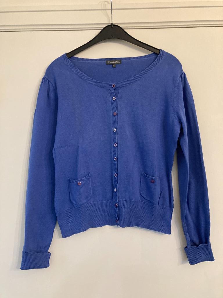 Blauwe gilet - Terre Bleue - maat 42, Kleding | Dames, Maat 42/44 (L), Ophalen of Verzenden, Gedragen, Terre Bleue