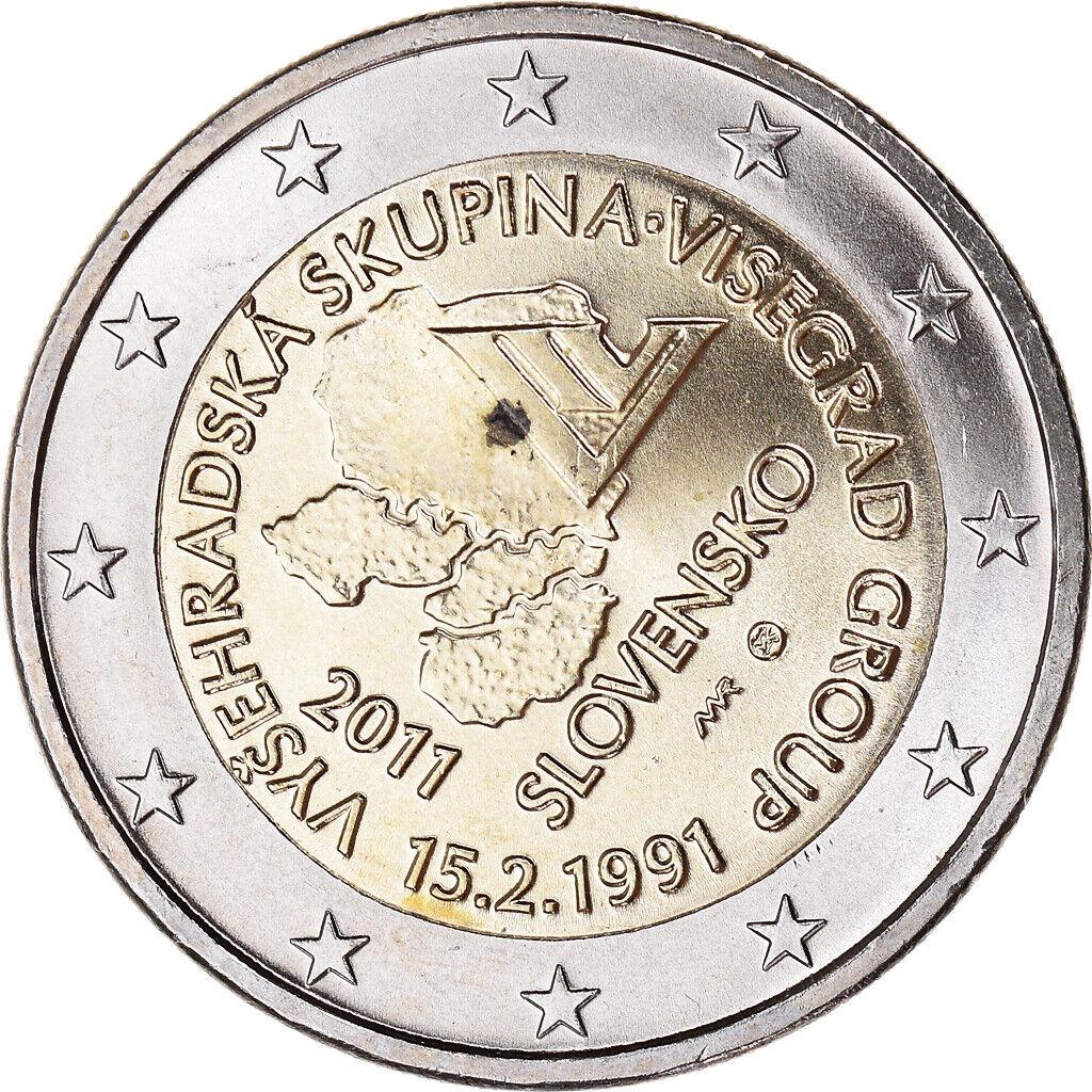 2 €  SLOVAQUIE VISEGRAD GROUP   20th ANNIVERSARY  2011, Timbres & Monnaies, Enlèvement ou Envoi, Slovaquie, 2 euros, Série